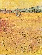 Vincent Van Gogh Wheat field with View of Arles china oil painting artist